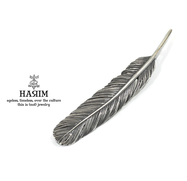 HARIM ハリム HRT003BK Feather Pendant /L 【RIGHT】Silver シルバー フェザー ペンダント トップ メンズ レディース 【対応】｜EXTREME