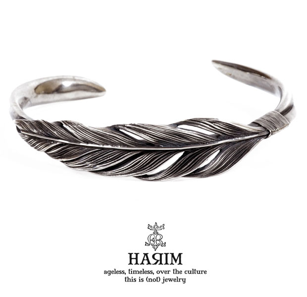 HARIMハリム HRA023SVbangle/バングルフェザー/feathernative/ネイティブハンドメイド/アンティークメンズ/レディース/付属物