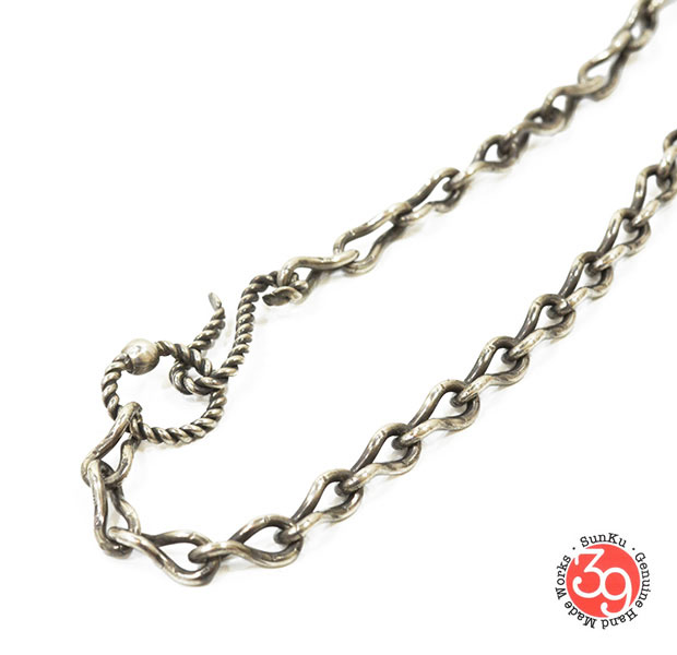 Sunku/39サンクSK-062 Handmade Twisted Chain Necklace 55cmネックレス/NecklaceSilver925/シルバーアンティークメンズ/レディースアクセサリー【対応】|EXTREME