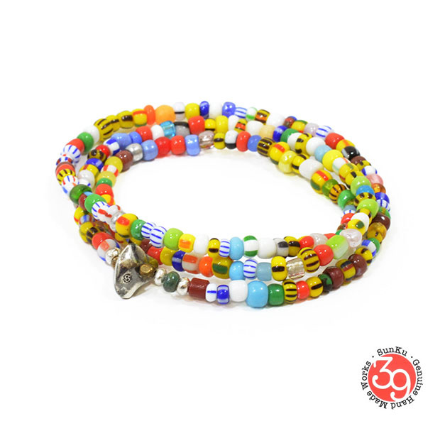 Sunku/39/サンク SK-004 Christmas Beads Necklace & Bracelet アンティークビーズブレスレット Necklace/ネックレス Silver925/シルバー/BRASS/真鍮 アンティーク/ターコイズ/Turquoise アクセサリー