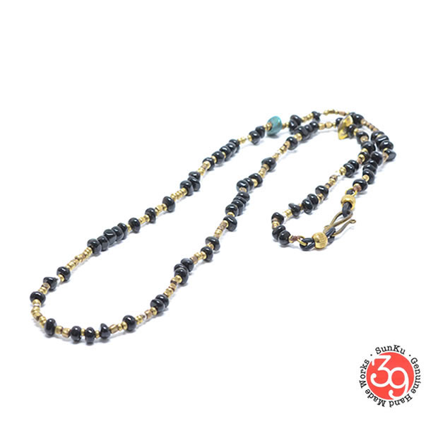 Sunku 39 サンク SK-065-ONX Turquoise Eyewear Holder アンティークビーズブレスレット Bracelet ブレスレット Silver925 シルバー BRASS 真鍮 アンティーク/ターコイズ Turquoise メンズ レディース