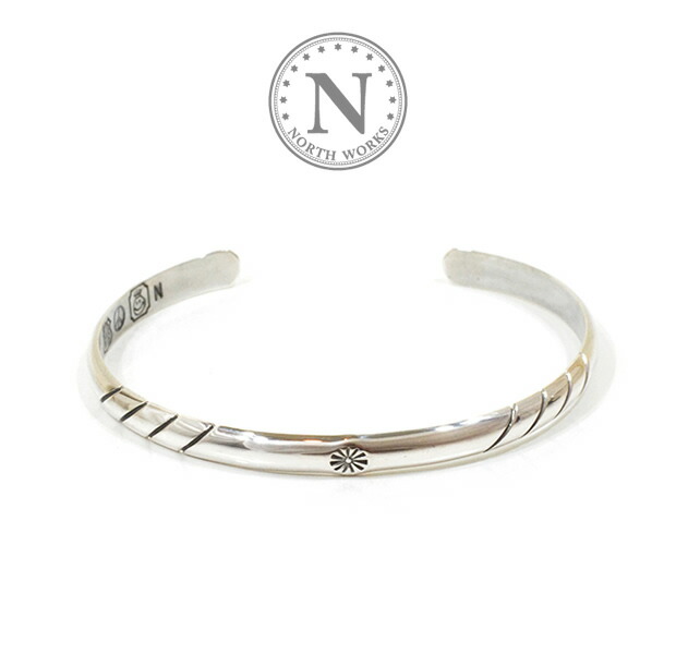 北の方ワークス W-015 900Silver Round Cuff Bracelet バングル