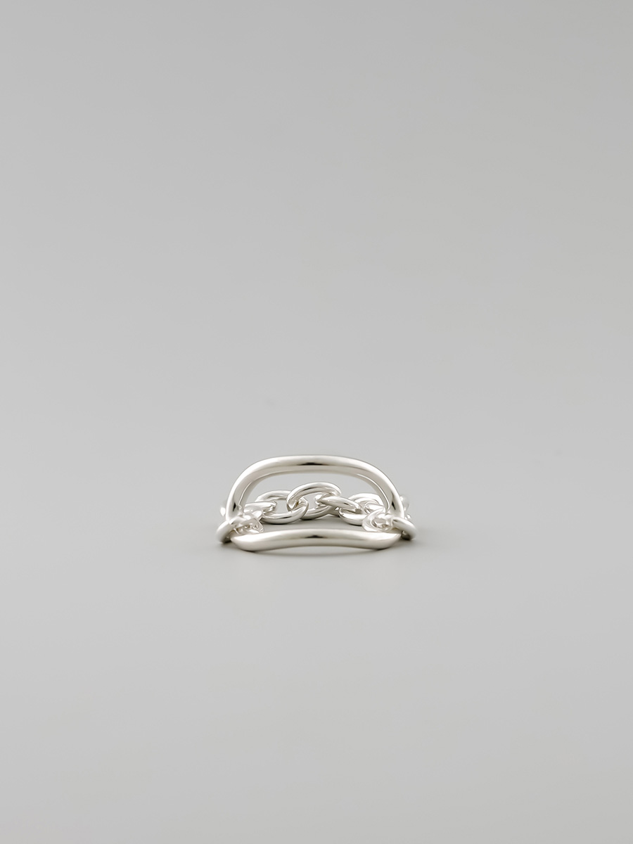 U085 “ BRIDGE ” RING / SILVER アンノウン しろがね色 輪っか分かりやすい メンズ レディース