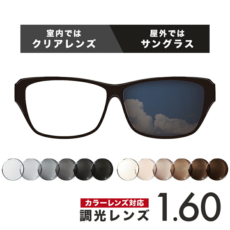 【送料無料】メガネレンズ レンズ交換 ItoLens 染色可能アート調光レンズ交換カラー 1.60非球面設計 度付きレンズ イトーレンズ/レンズ交換カラー【メガネレンズ交換】メガネ レンズ交換 度付き カラーレンズ アリアーテトレス