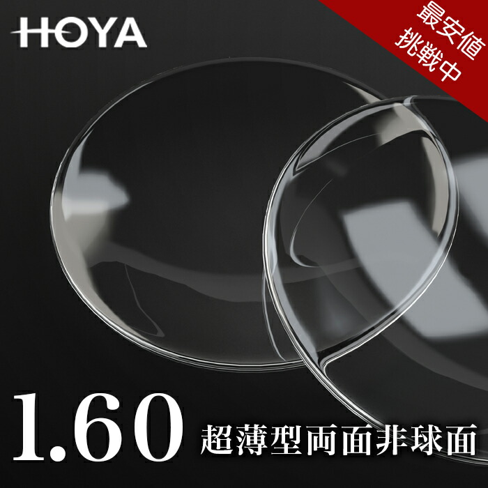メガネレンズ【HOYAレンズ交換透明タイプ】超薄型両面非球面1.60 HOYA NULUX EP 1.60 VPコート HOYA ニュールックス