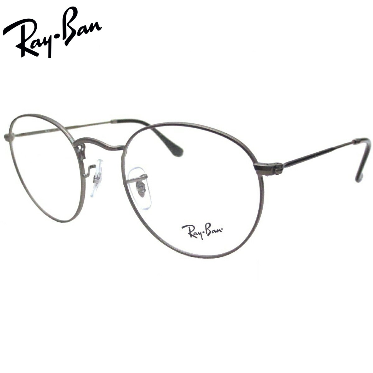 ブルーライトカット老眼鏡 0.5～4.0 メガネ 中間度数 かっこいいシニアグラス Ray-Ban RX3447V 2620（50）ラウンドメタルROUNDMETALメンズ レディース 男女兼用 UVカット・ブルーライトカットレンズPC・スマホ 【正規メーカー保証書付】