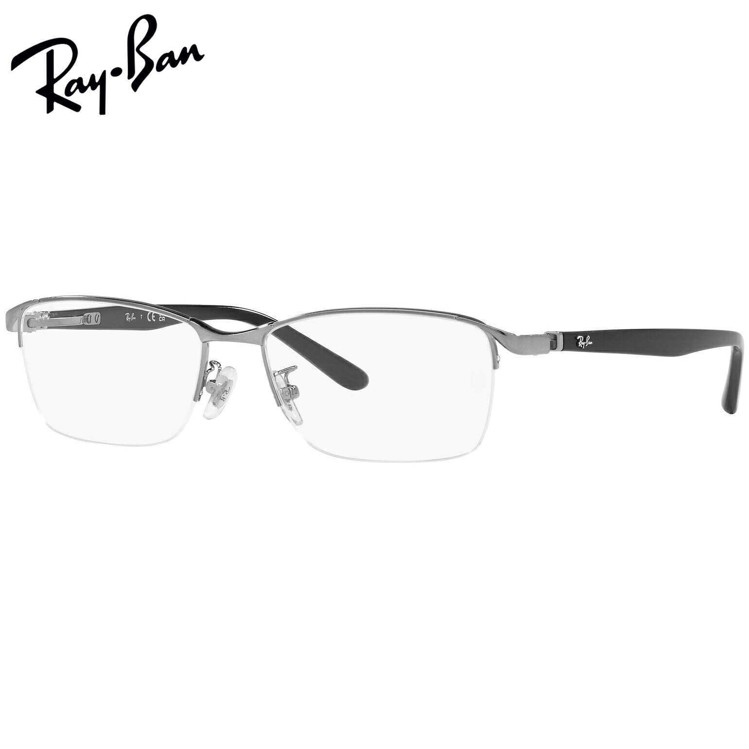 UVカットレンズ付 レイバン Ray-Ban 伊達メガネ UVカットレンズ付 レイバン 　メガネ フレーム　眼鏡 RX6501D 2502（サイズ55） クリアレンズ 近視 乱視 老眼鏡 ブルーライト