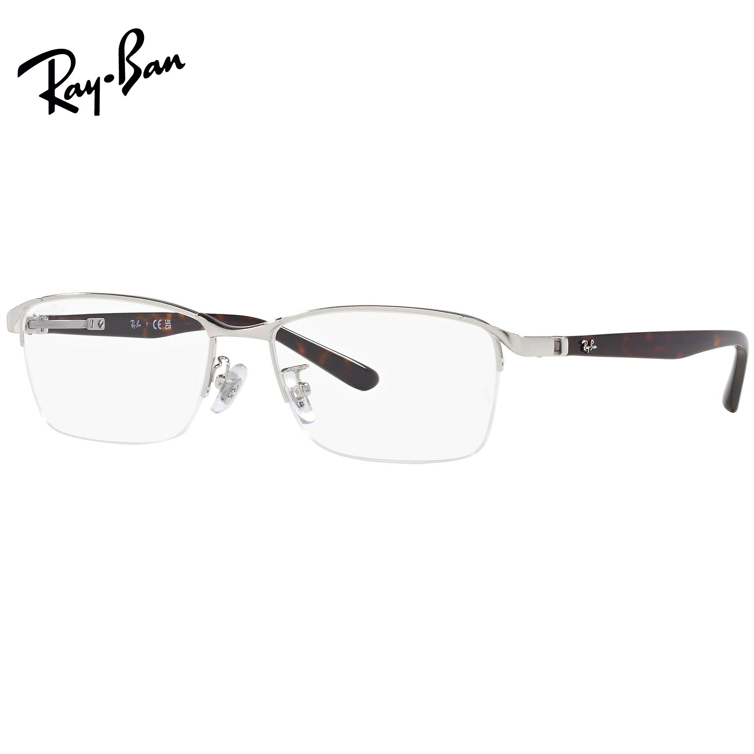 UVカットレンズ付 レイバン Ray-Ban 伊達メガネ UVカットレンズ付 レイバン 　メガネ フレーム　眼鏡 RX6501D 2595（サイズ55） クリアレンズ 近視 乱視 老眼鏡 ブルーライト