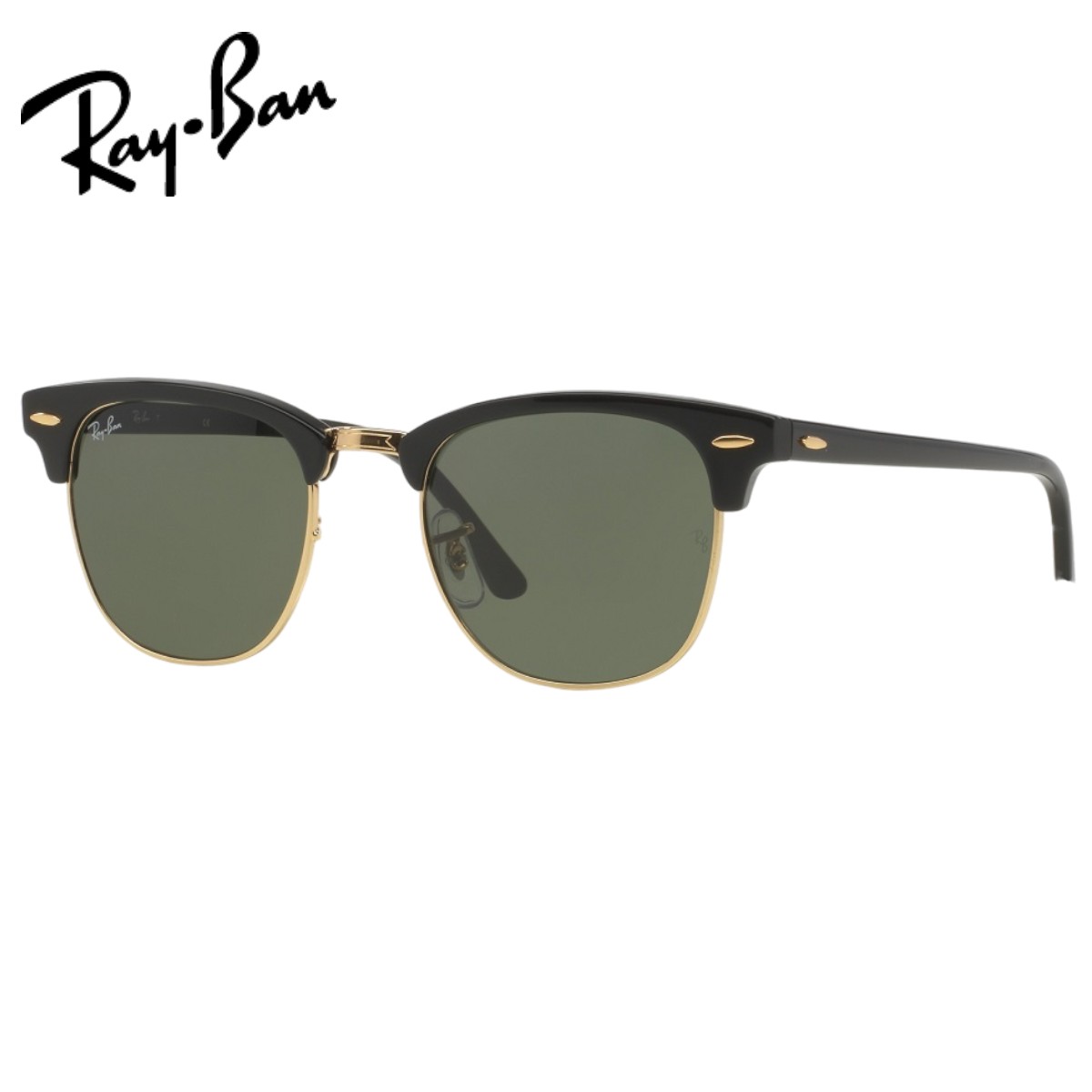 レイバン 黒眼鏡 野球クラブお師匠さん CLUBMASTER Ray-Ban（レイバン) 黒眼鏡RB3016 W0365(49)  RB3016 W0365(51) RB3016F W0365(55)エボニー/ゴールド【ルックスオティカジャパン・メーカーお墨付き付】