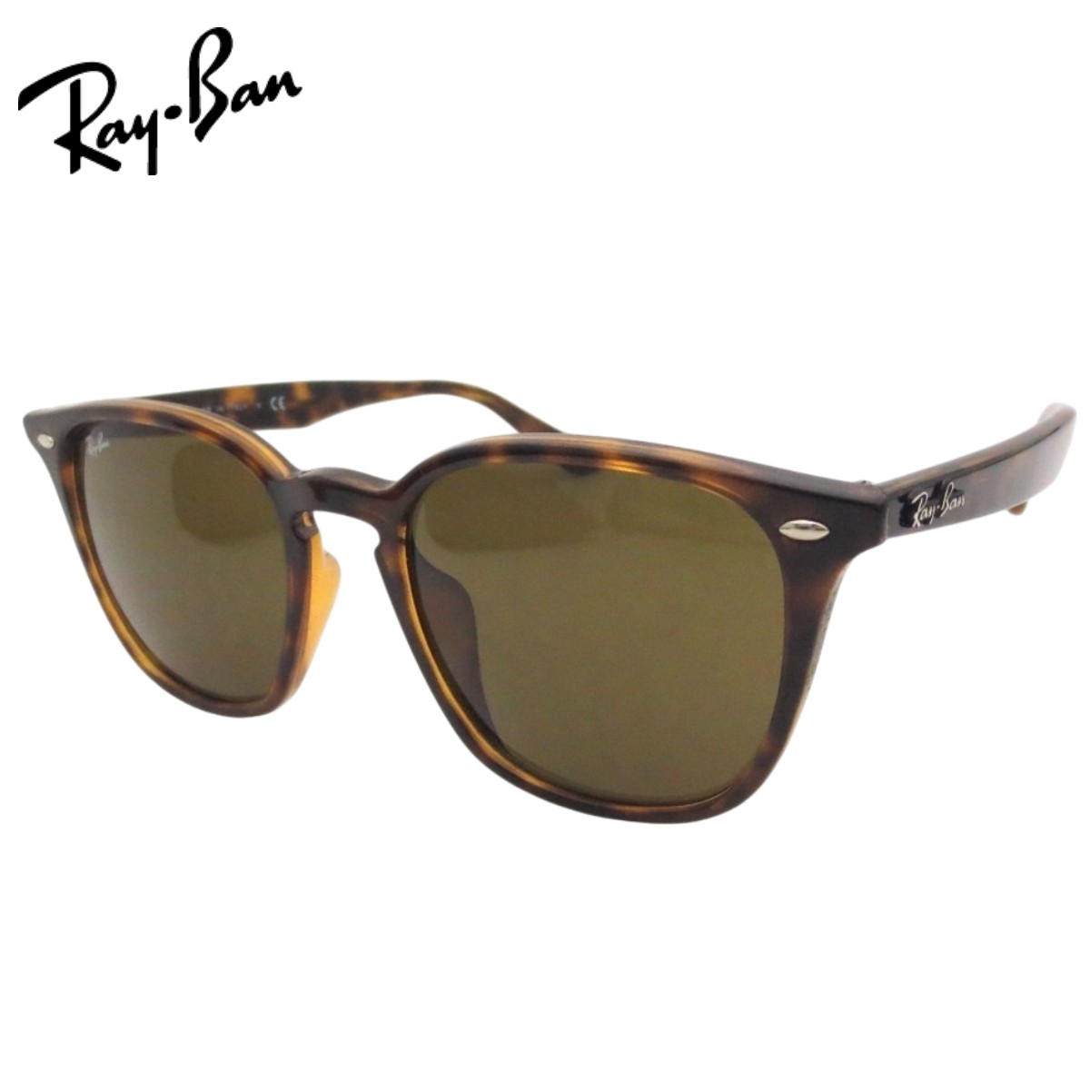 レイバン 黒眼鏡 Ray-Ban 真四角ウェリントン 軽さ黒眼鏡RB4258F 710/73（52）【ルックスオティカジャパン・メーカーお墨付き付】