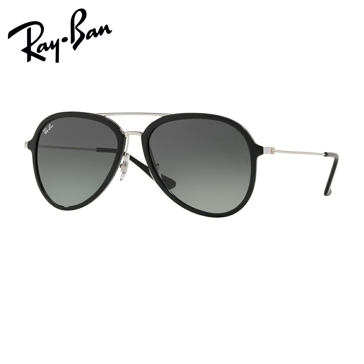 レイバン サングラス Ray-Ban RB4298 601/71（57）メンズ セルフレーム グレーグラディエント ミラーサングラス 鼻パット ティアドロップ 【ルックスオティカジャパン・メーカー保証書付】