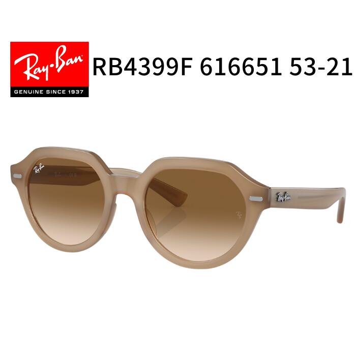 RayBan レイバン【RB4399F 616651】 サングラス 53サイズ スクエア GINA ジーナ ポリッシュ タートルダヴ ブランド 【国内正規品】|アイライフメガネ
