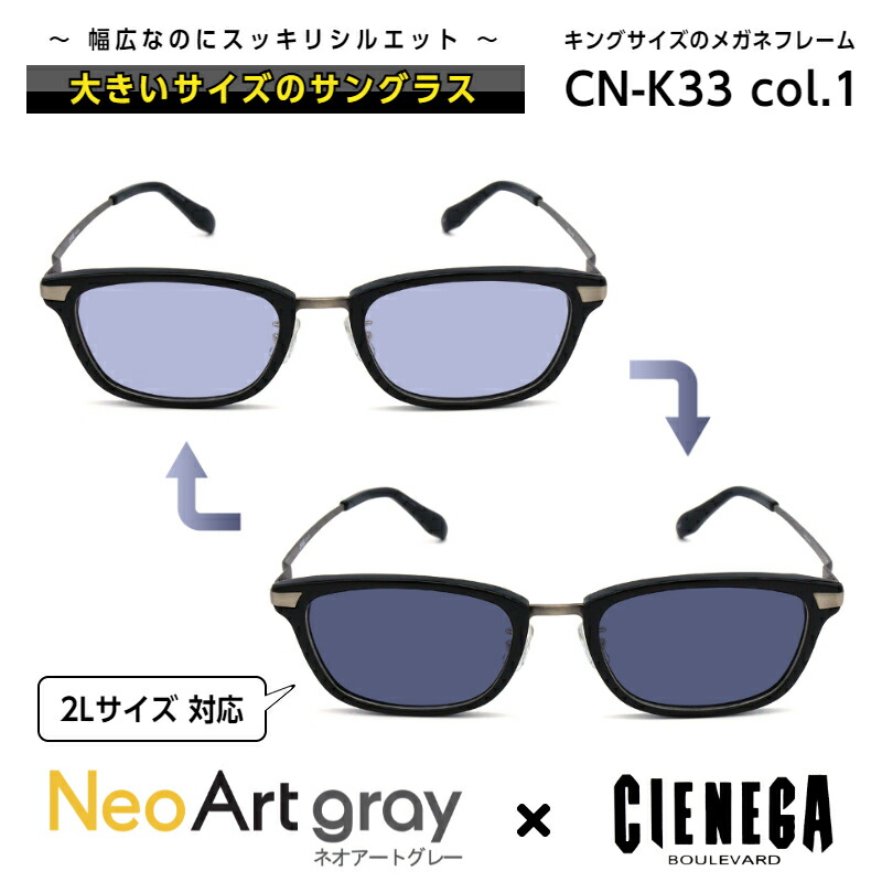 大きいサイズ サングラス 調光 ネオコントラスト シェネガ Cienega Cn K33 C 1 メンズ 男性 ビジネス カジュアル ウェリントン Fmcholollan Org Mx