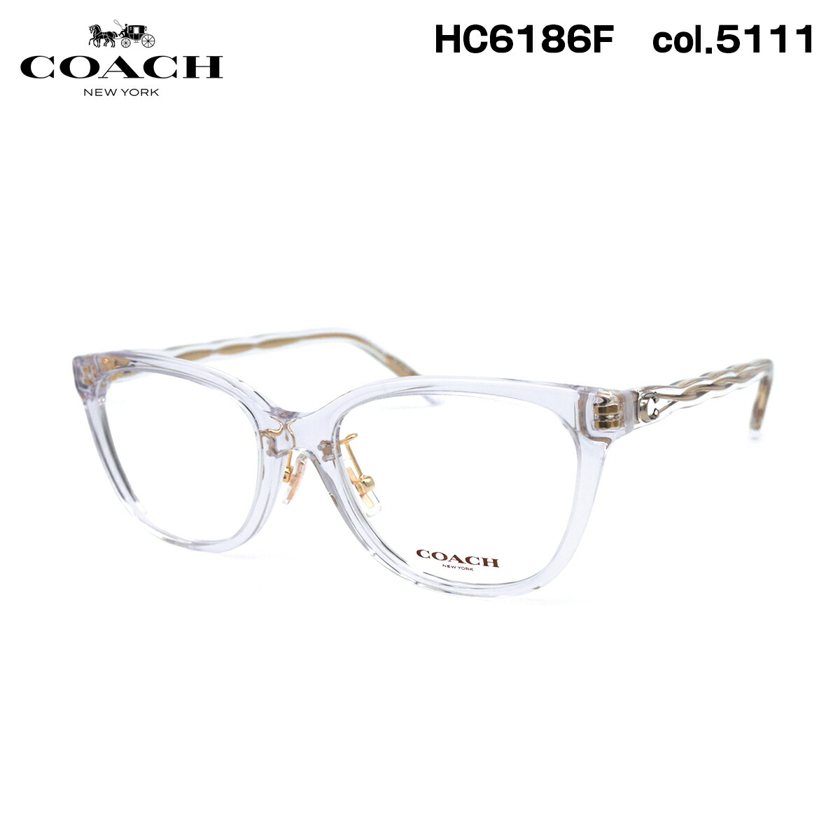 COACH メガネ HC6186F 5111 53mm アジアンフィット コーチ フレーム 国内正規品