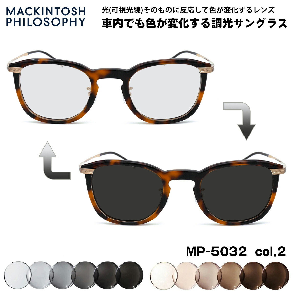 楽天市場】可視光調光 サングラス MP-1042 col.3 47mm