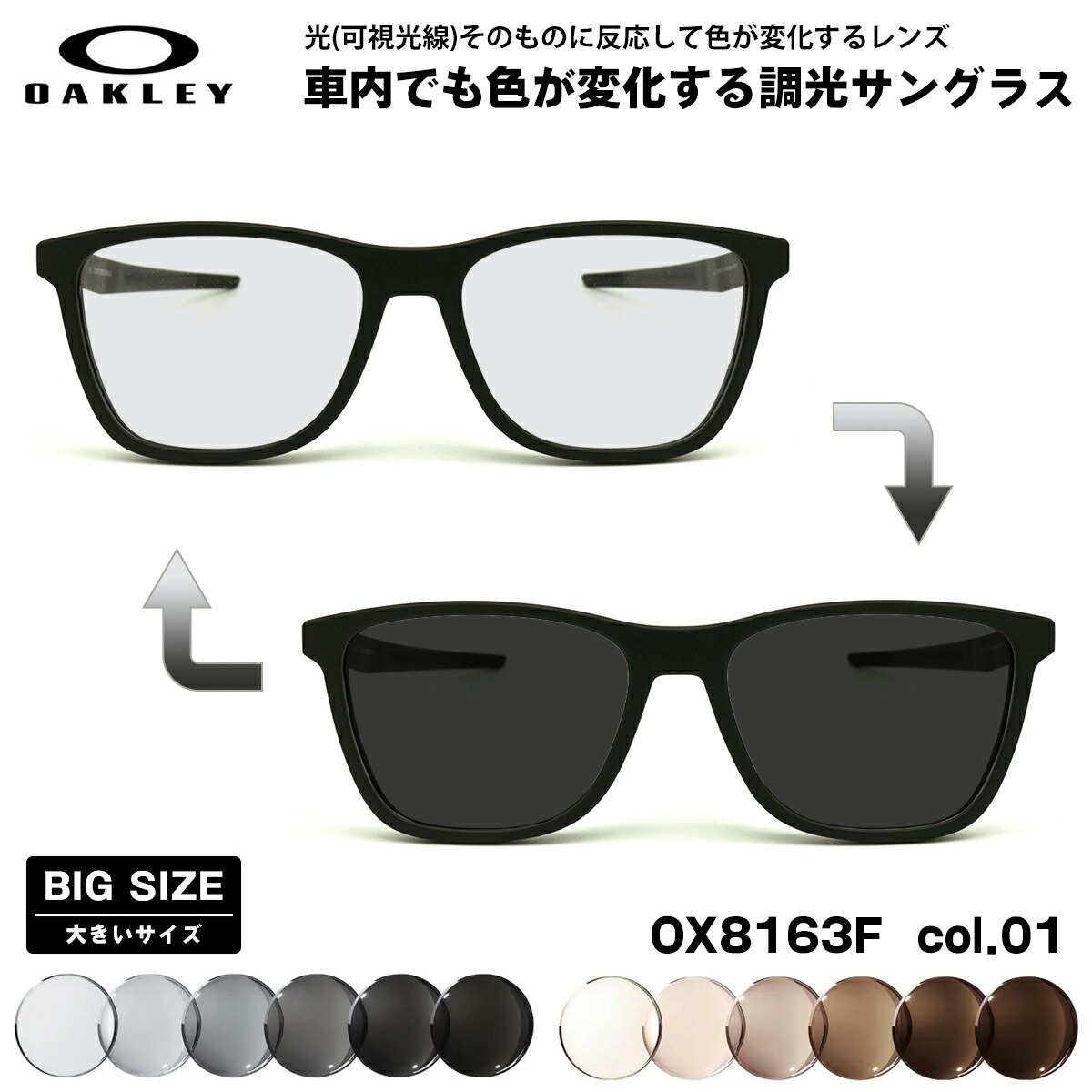 楽天市場】大きいサイズ オークリー 可視光調光 サングラス