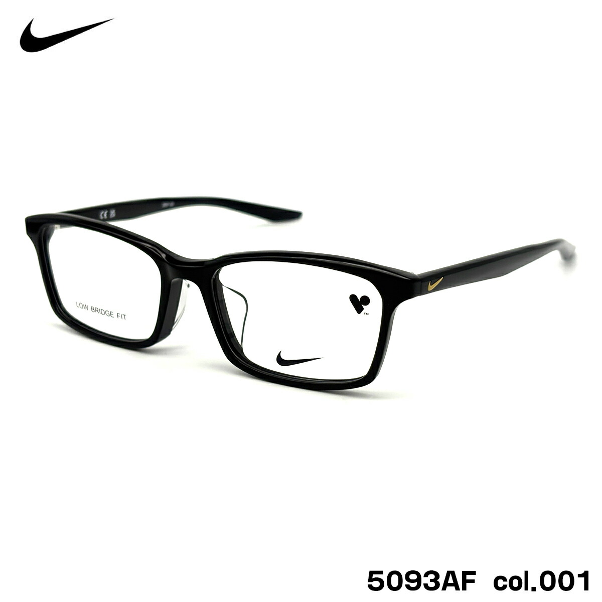 ナイキ 眼鏡 5093AF col.001 52粍 NIKE ひな形 運動競技 小顔 メンズ レディース 御坊っちゃん