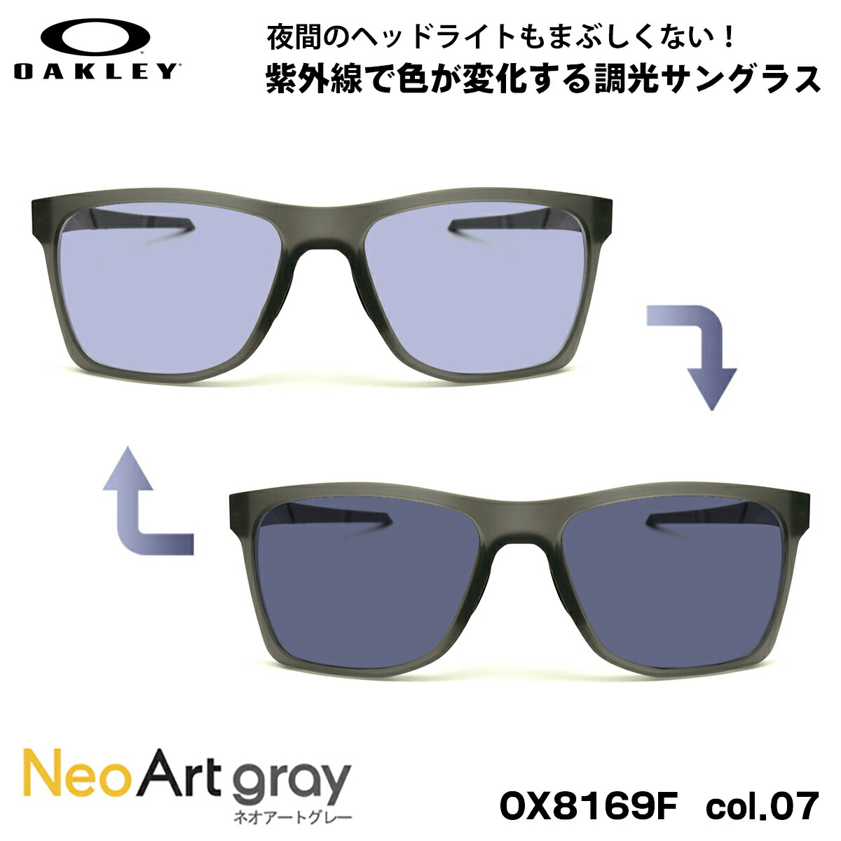 オークリー 調光 サングラス ネオアート OX8169F 07 57mm OAKLEY ACTIVATE (A) アクティベイト ローブリッジフィット UVカット