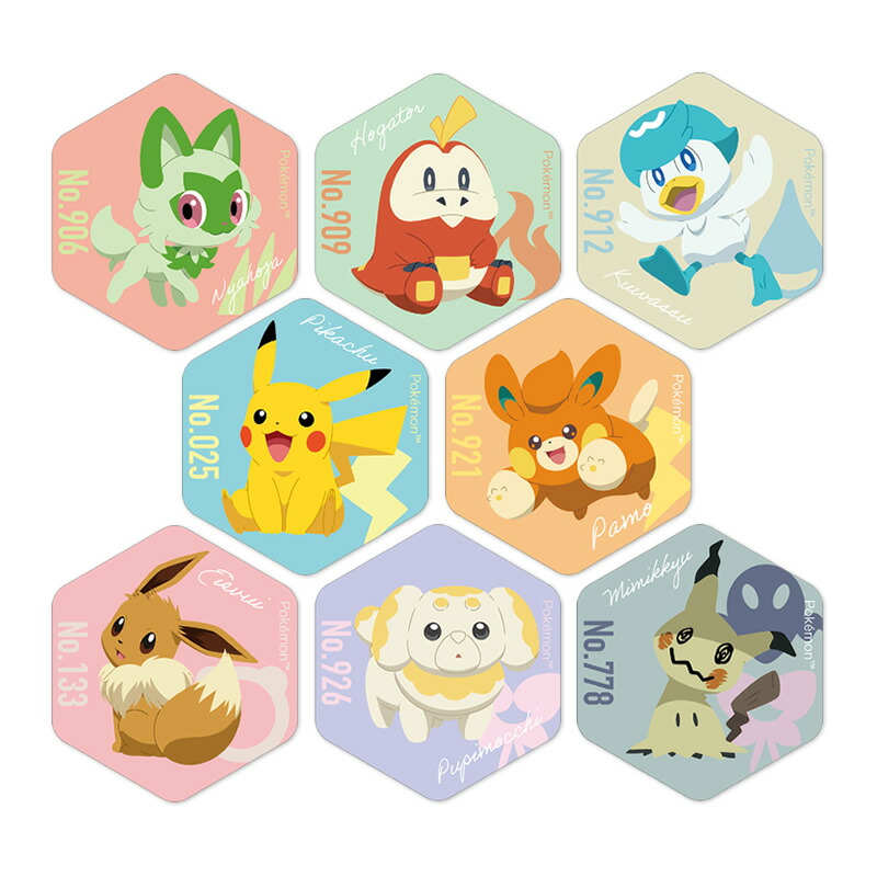 ポケットモンスター ハニカムアクリルマグネット vol.4 | ポケモン pokemon ニャオハ ホゲータ クワッス ピカチュウ パモ イーブイ パピモッチ ミミッキュ アクリル 磁石 マグネット コレクタブル コレクション 集める かわいい画像