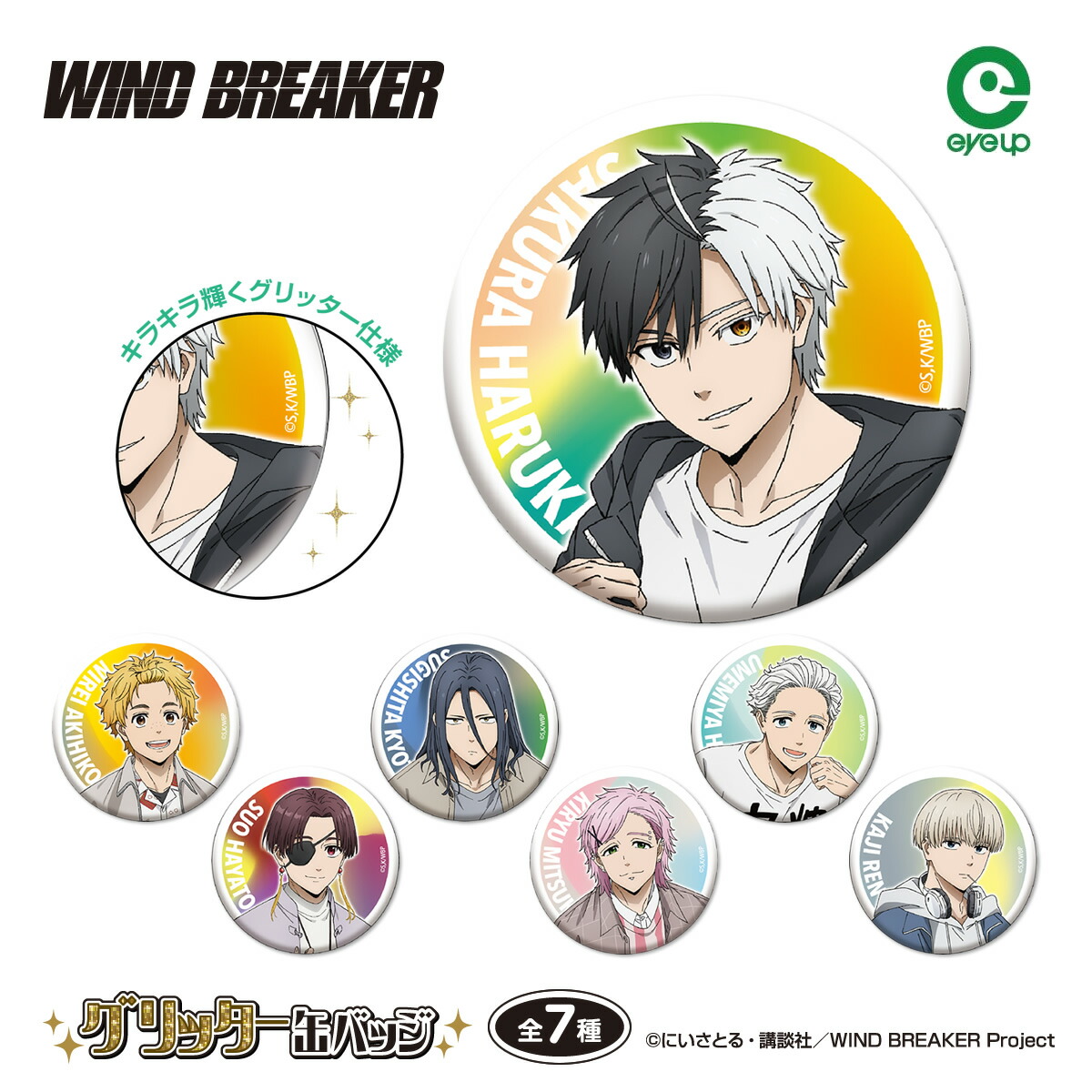 WIND BREAKER 蘇枋隼飛　グリッター缶バッジ