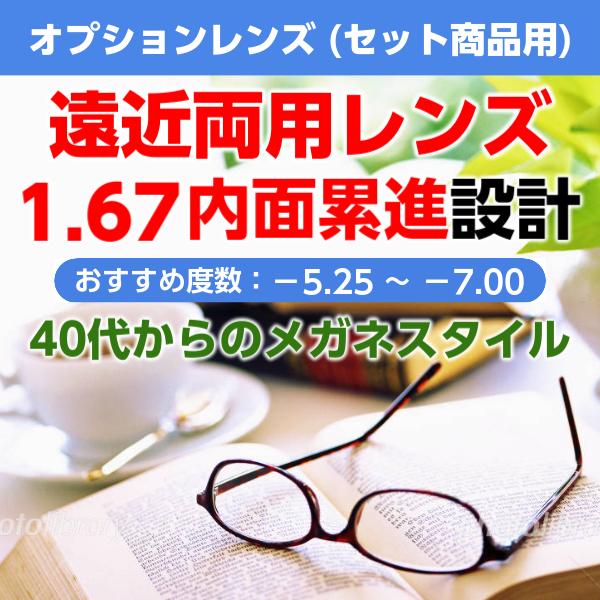 「書き割り商いもの用」イトー水晶体遠近両用・内面累進水晶体 曲がり目率1.67