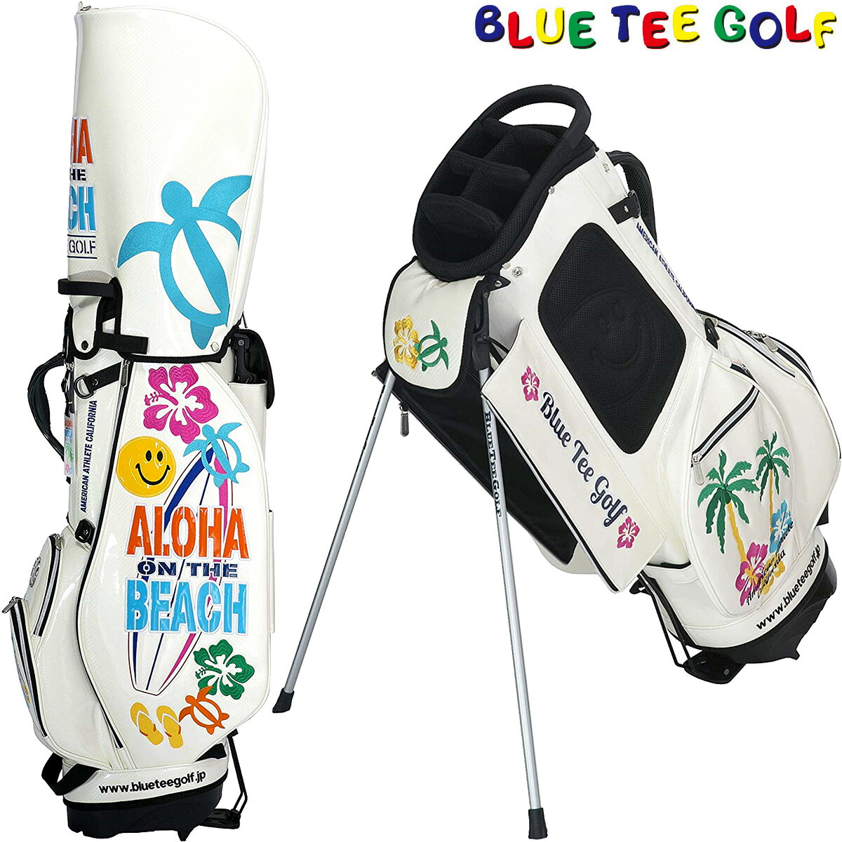 お買い物マラソン開催中 ゴルフ Blue Golf ブルーティーゴルフ 日本正規品 バッグ ケース Tee The Blue Beach アロハオンザビーチ On Aloha 本気で遊ぶゴルフギア スタンドキャディーバッグ Cb 011 ｅｚａｋｉ ｎｅｔ ｇｏｌｆ