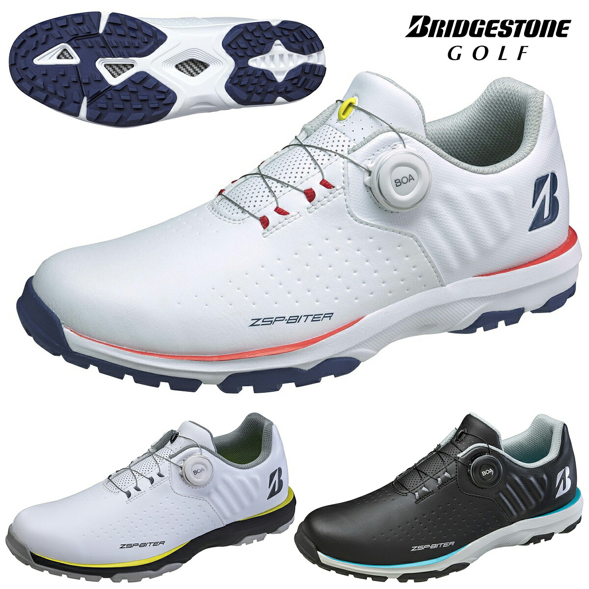 【9/18エントリー/抽選で最大100%ポイントバック】BRIDGESTONEGOLFブリヂストンゴルフ日本正規品ZSP-BITERLIGHTゼロスパイクバイターライトスパイクレスゴルフシューズ2025新製品「SH2505」【当店在庫品】