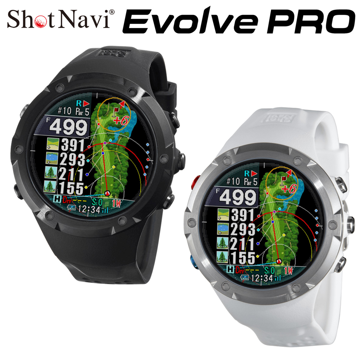 ShotNavi ショットナビ日本正規品 Evolve PRO (エボルブプロ) 2022モデル 「 みちびきL1S対応腕時計型GPS搭載距離測定器  」 【あす楽対応】 | ＥＺＡＫＩ　ＮＥＴ　ＧＯＬＦ