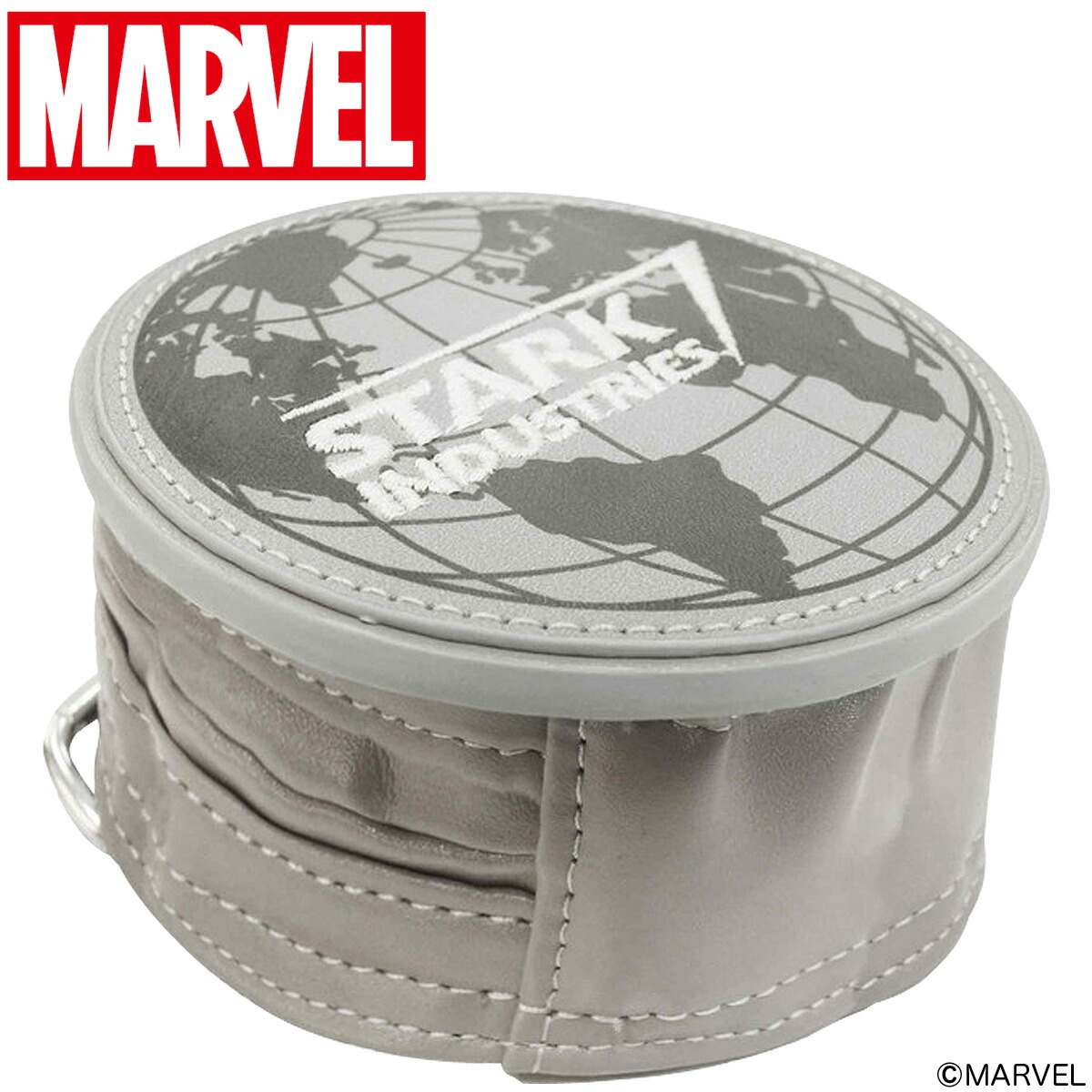 MARVEL マーベル アイアンマン スターク インダストリーズ コンパクトグレー コンパクトポーチ 丸眞 「 2505039300 」 【当店在庫品】画像