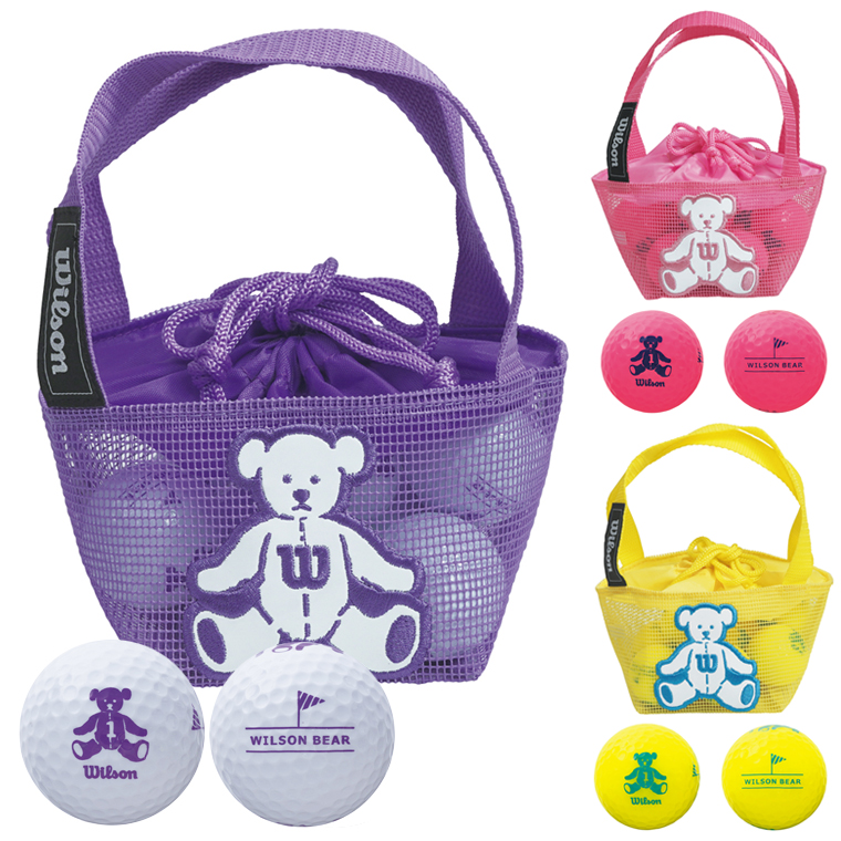 【楽天市場】Wilson ウィルソン 日本正規品 WILSON BEAR4 ウィルソンベア ゴルフボール ネット(8個入)：EZAKI NET