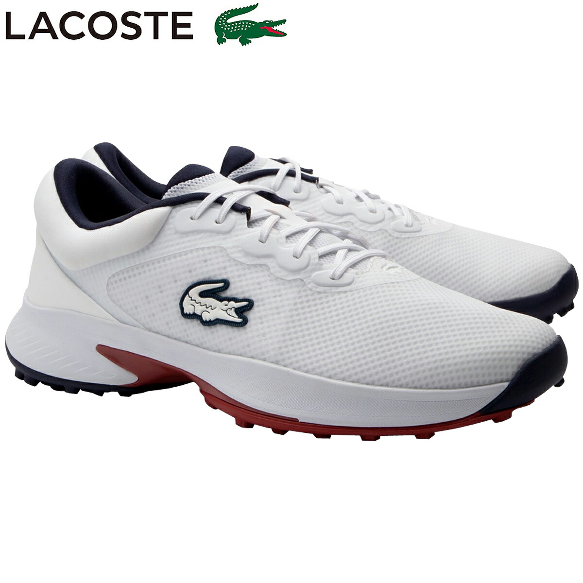【LACOSTE】ラコステゴルフ バック ホワイト ラコステ緑ワニ柄ゴルフ バッグ白キャディバッグ保護ケース鞄