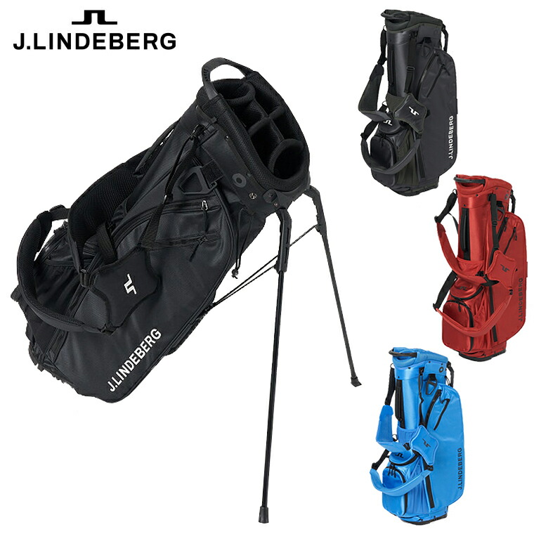 J.LINDEBERG ブラック キャディバッグ J.LINDEBERG J.リンドバーグ キャディバッグ メンズ 黒 10インチ