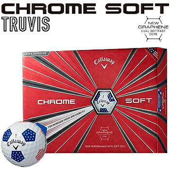 「限定品」 Callaway(キャロウェイ)日本正規品 CHROME SOFT TRUVIS (クロムソフト トゥルービス) 2018モデル ゴルフボール1ダース(12個入) 