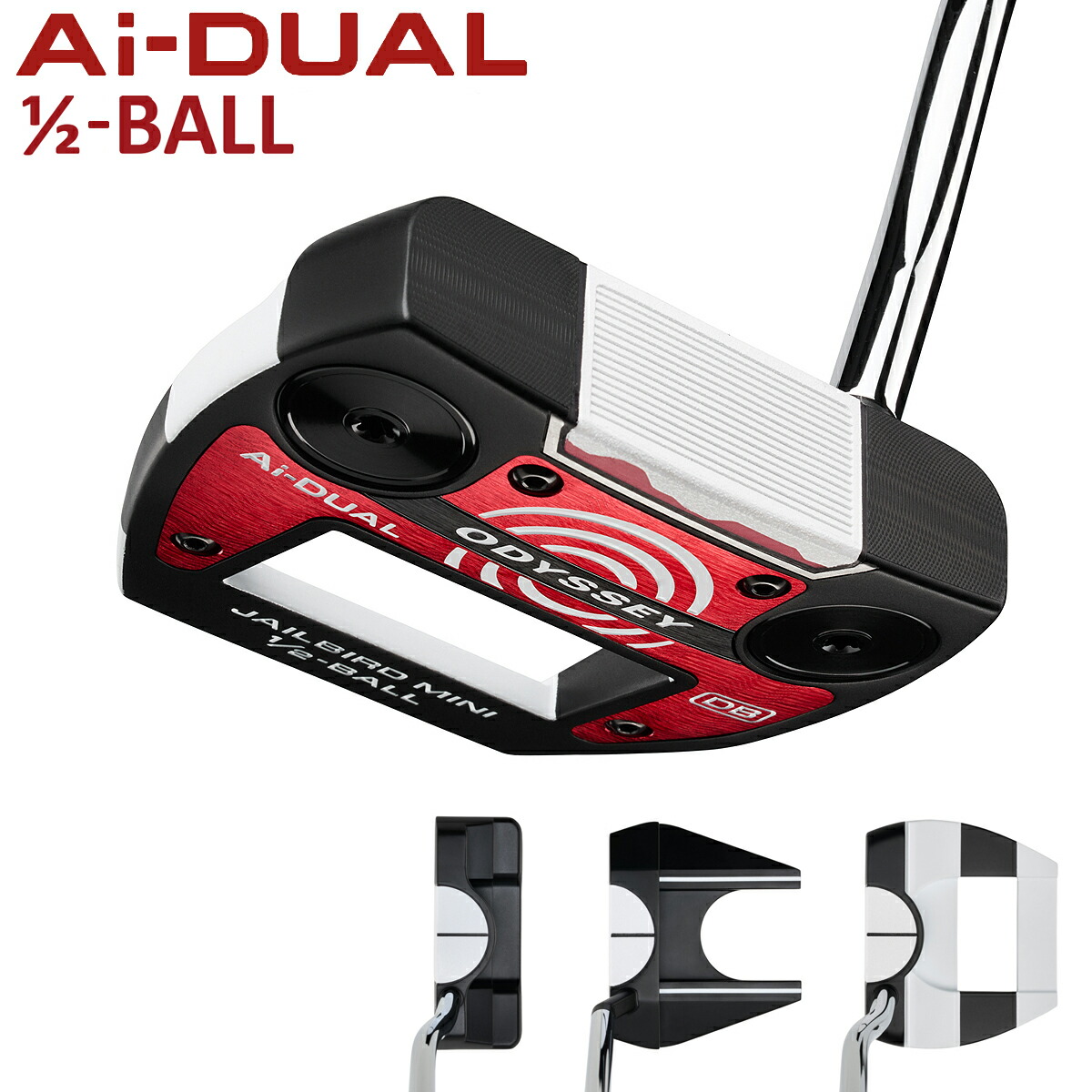 ODYSSEY オデッセイ 日本正規品 Ai-DUAL 1/2-BALL エーアイデュアル ハーフボール パター 2026新製品 ストロークラボ90スチールシャフト 【当店在庫品】｜ＥＺＡＫＩ　ＮＥＴ　ＧＯＬＦ