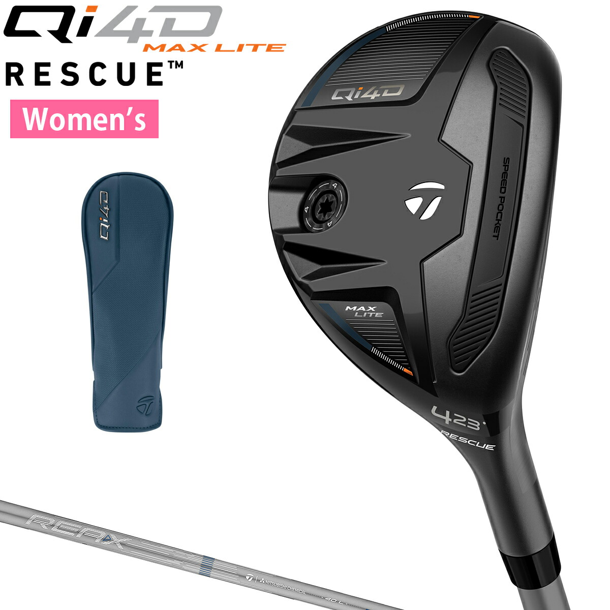 TaylorMade テーラーメイド 日本正規品 Qi4D MAX LITE WOMENS ウィメンズ レスキュー ユーティリティ 2026新製品 REAXカーボンシャフト｜ＥＺＡＫＩ　ＮＥＴ　ＧＯＬＦ