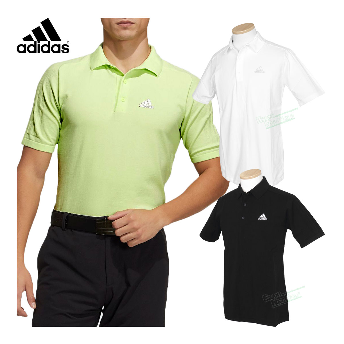 楽天市場 Adidas Golf アディダスゴルフ 21春夏モデルウエア ジャカードスリーストライプス 半袖セーターポロシャツ ビッグサイズ あす楽対応 ｅｚａｋｉ ｎｅｔ ｇｏｌｆ