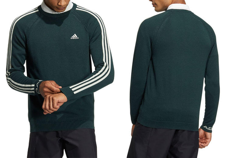 adidasGolfアディダスゴルフ2022秋冬モデルウエアスリーストライプス長袖クルーネックセーター「KA204」【あす楽対応】