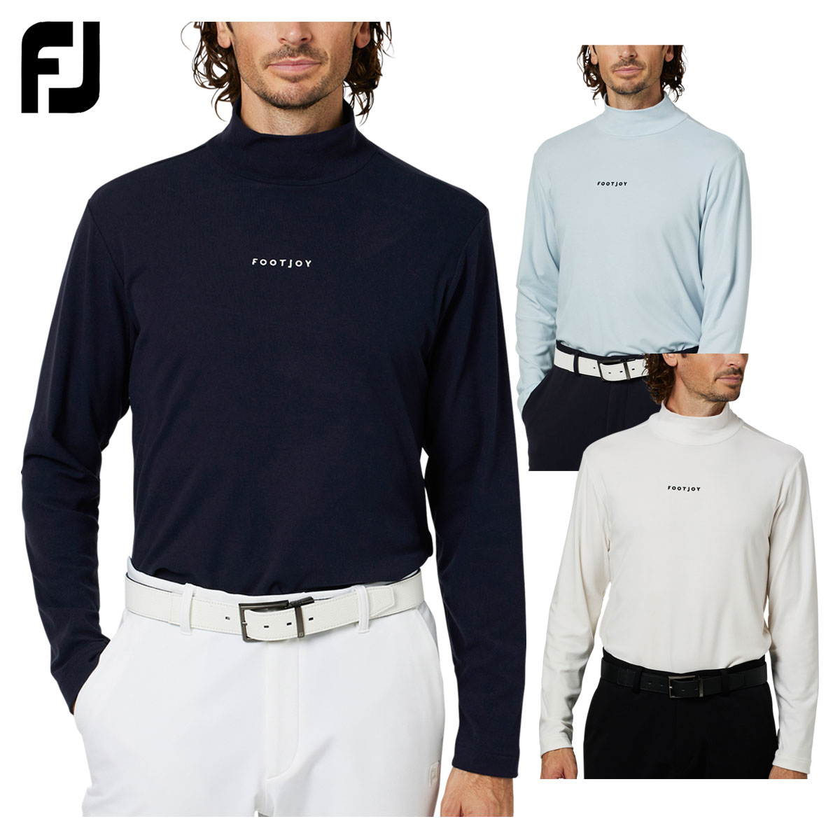 フットジョイ FOOTJOY ゴルフウエア メンズ 長袖ハイネックシャツ ハイストレッチ 保温 抗菌防臭 吸湿発熱 「 FJ-F25-S05 」 秋冬ウエア 【当店在庫品】｜ＥＺＡＫＩ　ＮＥＴ　ＧＯＬＦ