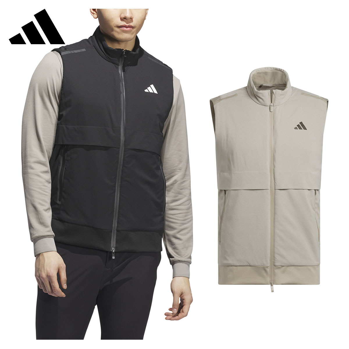 新品 XL adidas アディダス　リップストップ　フルジップ　ダウンベスト 楽天市場】アディダス ゴルフウェア アウターベスト メンズ リップス