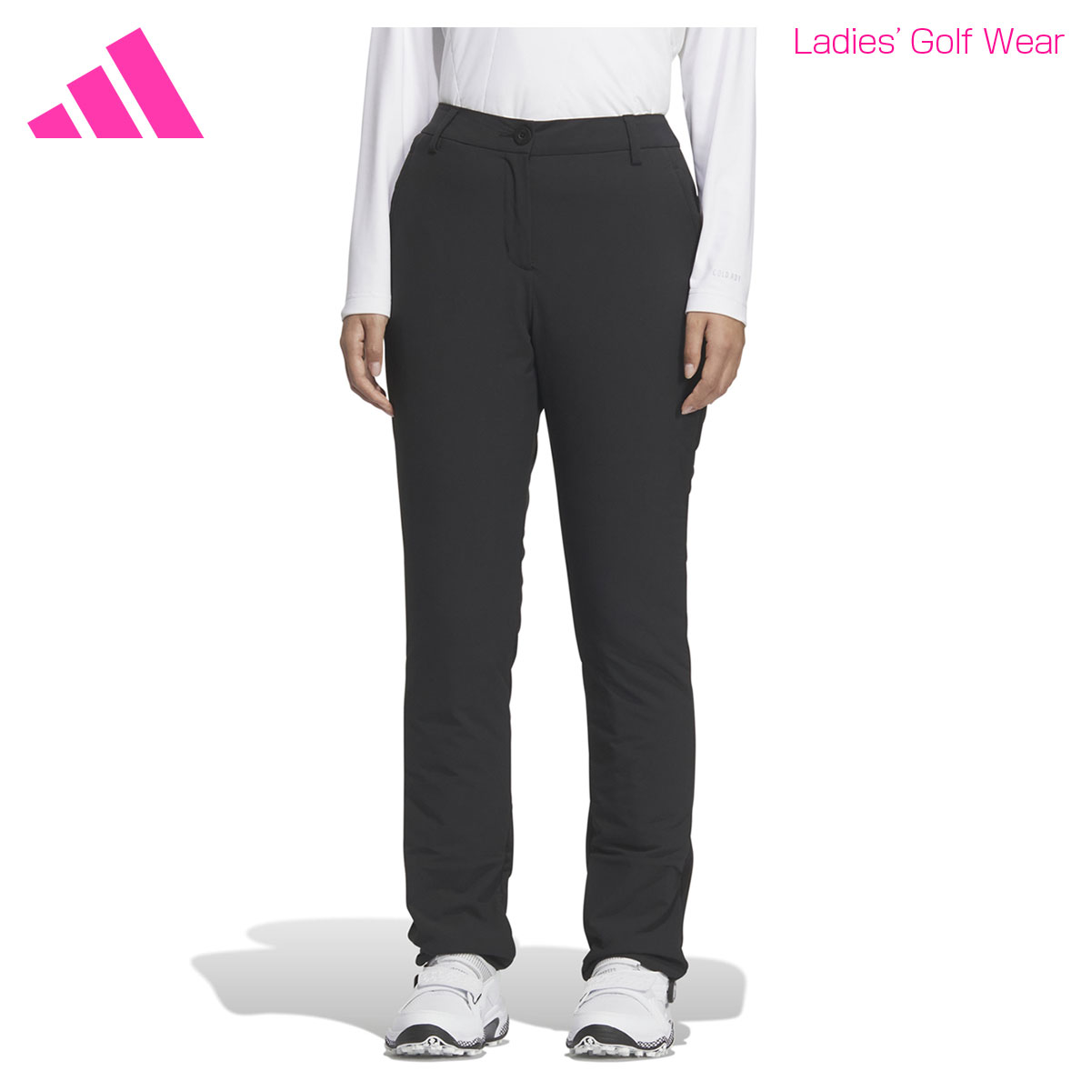 アディダス ゴルフ adidas Golf ゴルフウエア レディス ロングパンツ ストレッチ 撥水 保温 UPF50+ ハイブリッド 「 JWJ85 」 2025秋冬モデル 【当店在庫品】