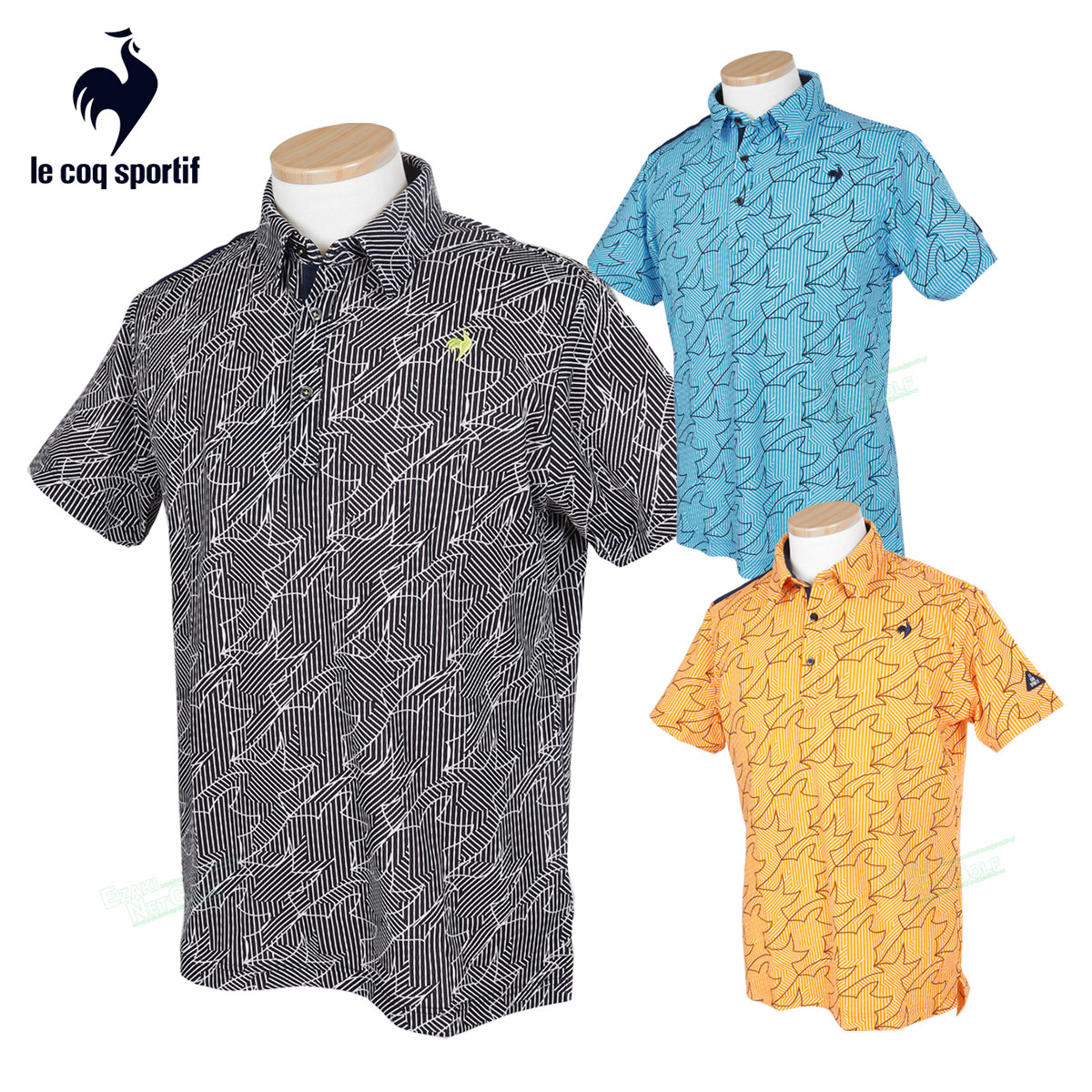 【4/18 エントリー/抽選で最大100%ポイントバック】 ルコック スポルティフ le coq sportif ゴルフウエア メンズ 半袖シャツ 吸汗 ストレッチ 接触冷感 UPF15 高通気 「 LG5SHS19M 」 春夏ウエア 【当店在庫品】