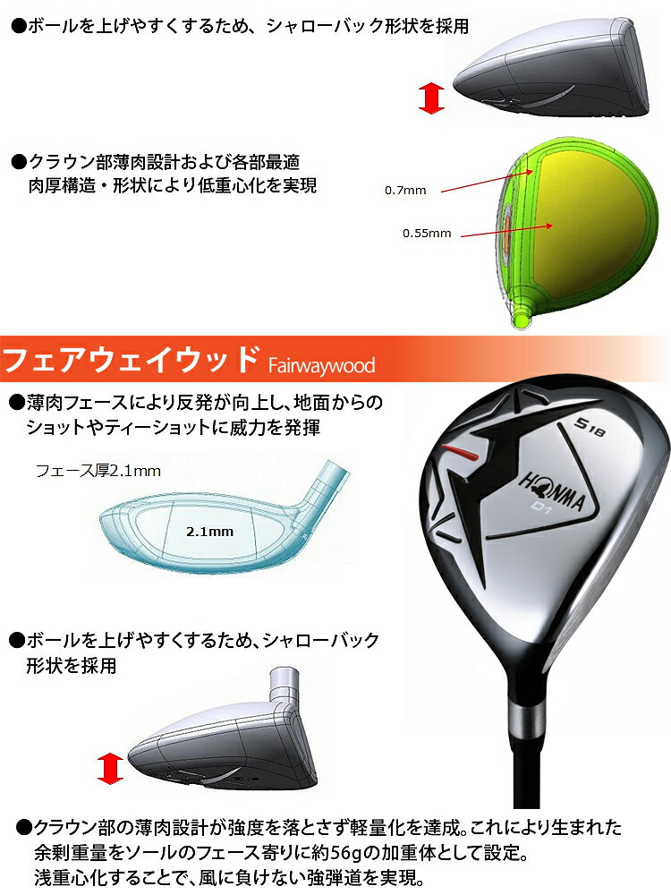 22年モデル日本正規品ホンマd1 キャディーバッグ付き10本セット ドライバー 1 フェアウェイw 5