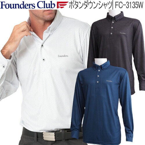 2022 Autumn/Winter Model Founders Club Long Sleeve Button Down Shirt Mens Golf Wear “Founders Club FC-3135W”
