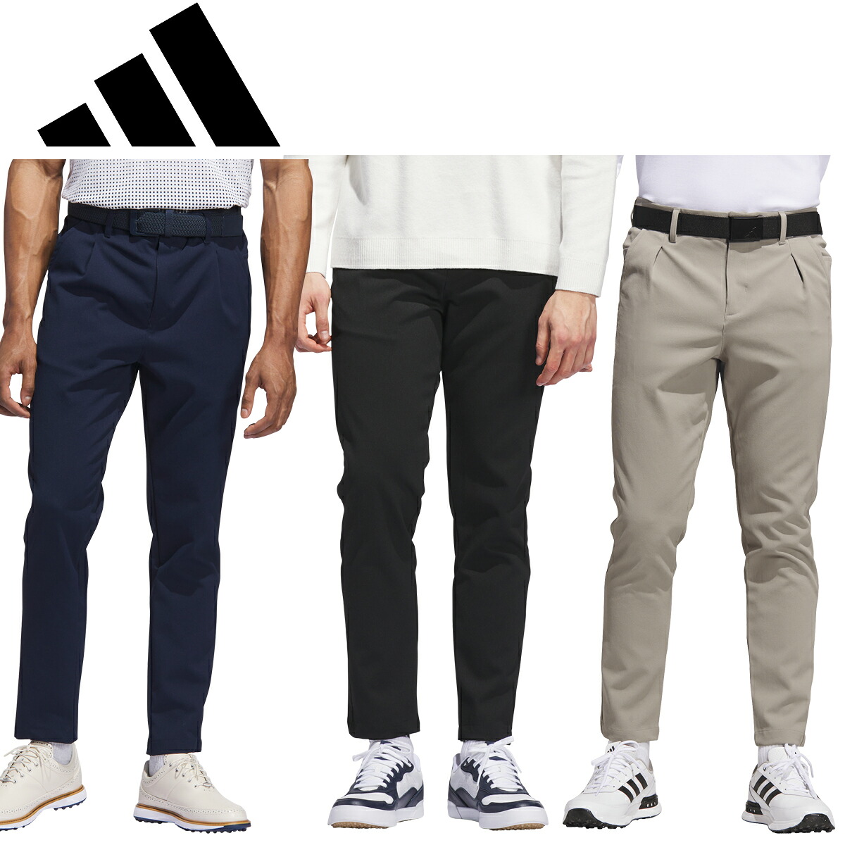 【P5倍4/4 20時～4/10 2時まで】アディダスゴルフ GO-TOプリーツパンツ メンズ ゴルフ ウェア 「ADIDAS GOLF JVV15」 2025年秋冬モデル