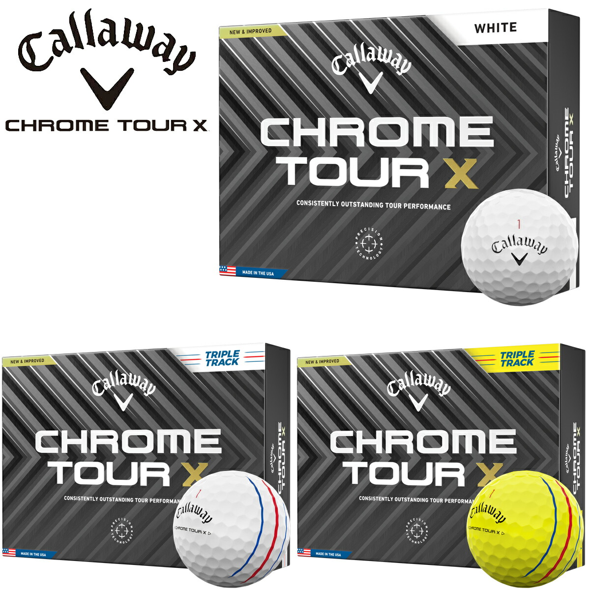 Callaway Chrome Soft ゴルフボール 1ダース（12球） CHROME SOFT キャロウェイ クロムソフト ゴルフボール 2024年