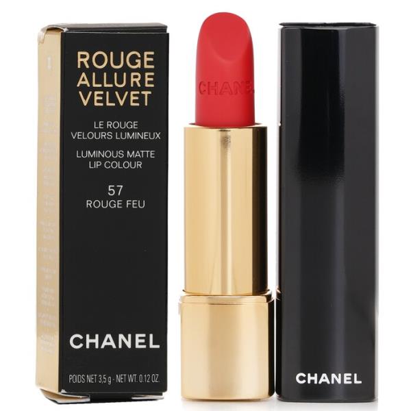 シャネル ルージュアリュールヴェルヴェット 棒紅 57 rouge feu 3.5g 軍事基地メイク 取りまかなう人間の顔 メイク繰り上げる 【外国で通信販売】