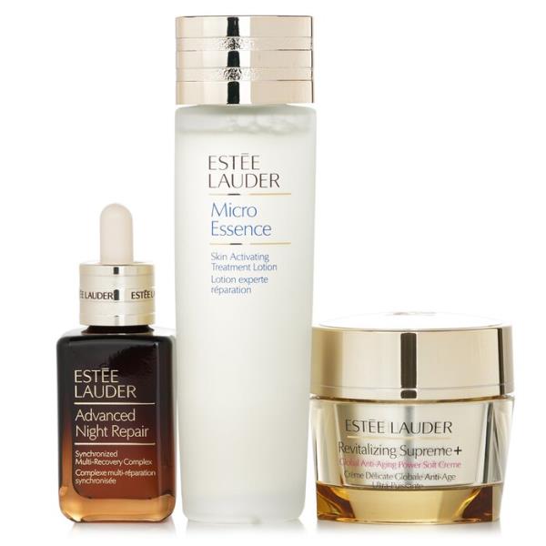 エスティローダー アドバンスナイトリペア エッセンシャルズセット アドバンスナイトリペア 50ml マイクロ抽出エキス 150ml リバイタライジングスプレム+皮膚軟化剤 75ml 【外国で通信販売】