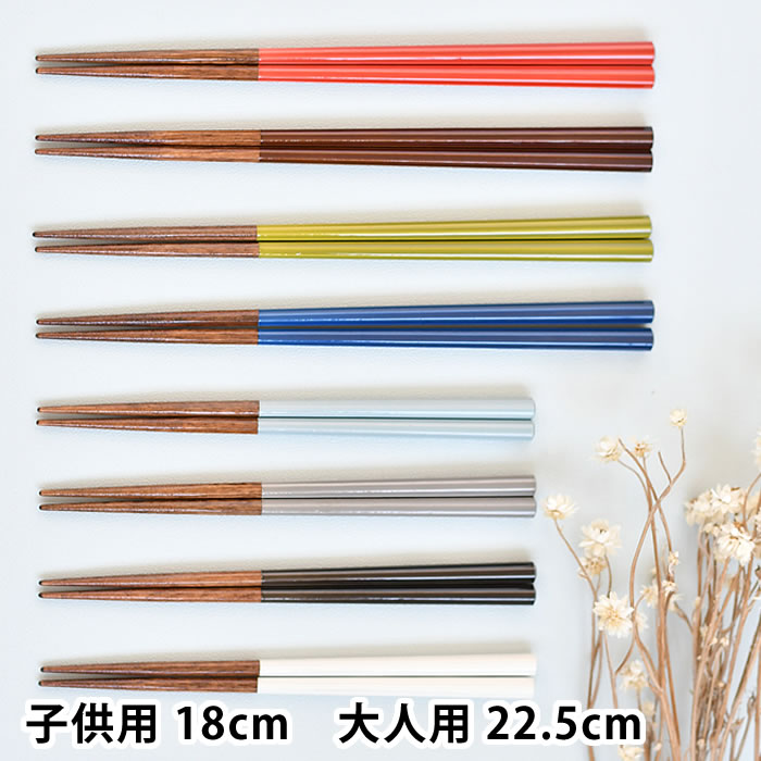 おはし 楽天市場】八角陶彩 箸 子供用18cm/大人用22.5cm サンライフ 箸 食洗機