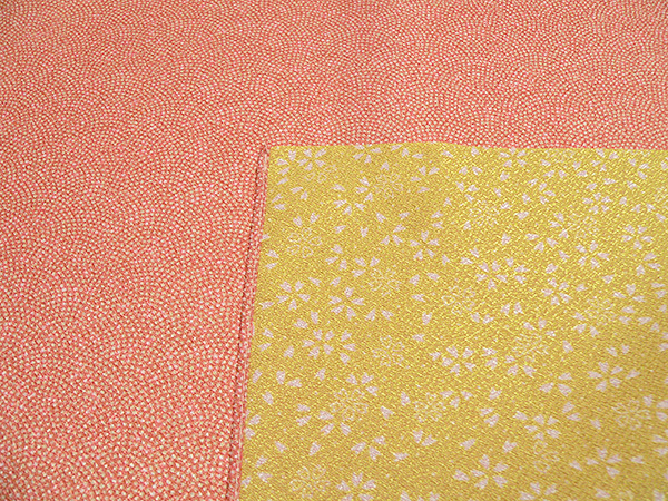 FUROSHIKI Japanese Traditional Wrap Cloth Tapestry reversible 70cm Tetsu Rose