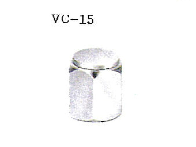 バルブキャップ 100個入り アルミキャップ6角 VC-15【代金引換不可】